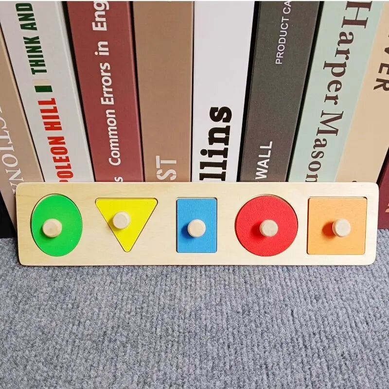 Montessori Wooden Building Blocks – Educational Color & Shape Toy