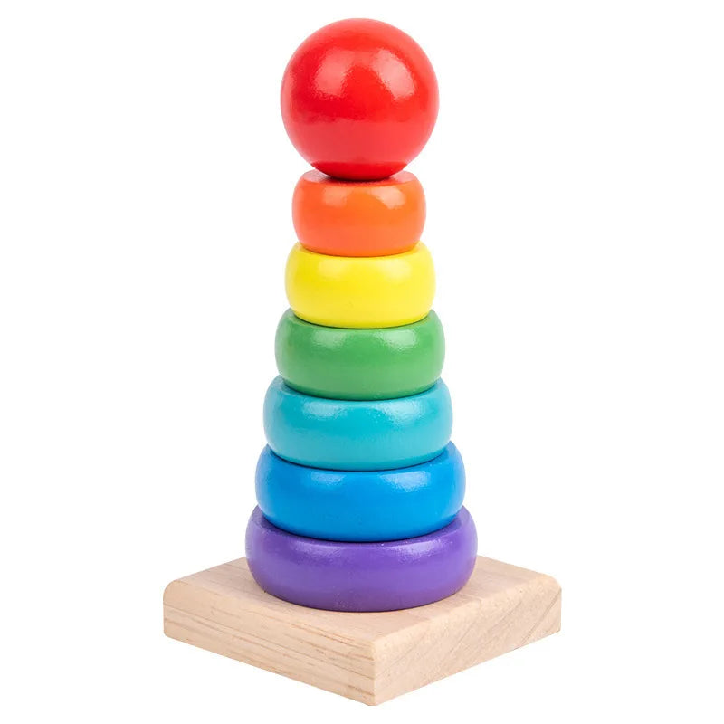 Montessori Wooden Building Blocks – Educational Color & Shape Toy
