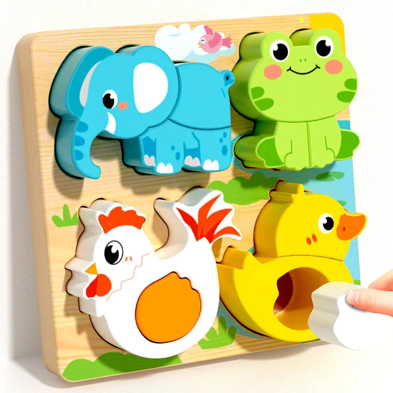 Montessori Wooden Building Blocks – Educational Color & Shape Toy