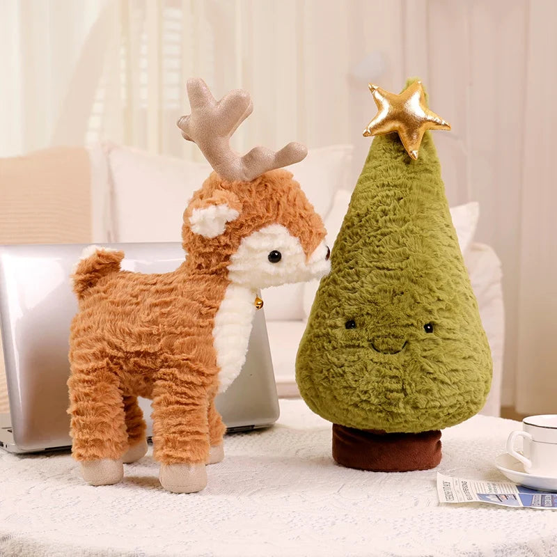 Gingerbread Plush Toy – Caramel Chocolate Stuffed Xmas Cushion Doll