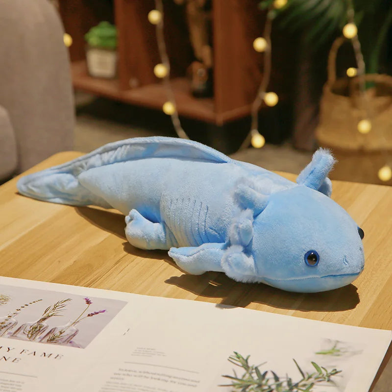 Kawaii Axolotl Plush Toy – Colorful Newt Stuffed Long Pillow