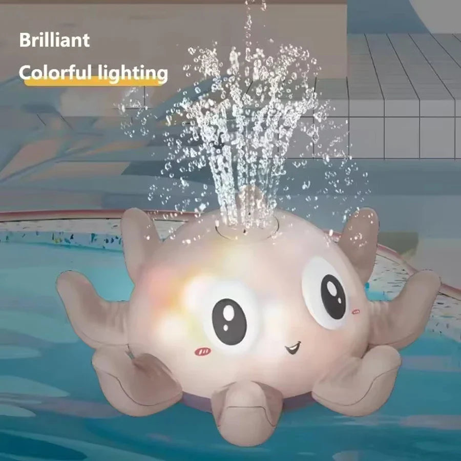 Electric Octopus Whale Baby Bath Toy with LED & Water Spray