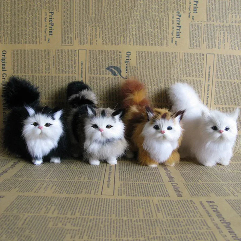 Simulation Cat Plush Toy – Soft Stuffed Kitten Doll for Kids & Girls
