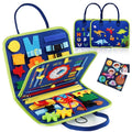 Busy Board Montessori Sensory Toy – Educational Travel Activity Board