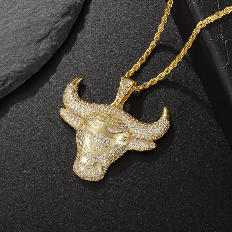 Hip Hop Fierce Shark Inlaid Zircon Pendant Charm Trend Necklace