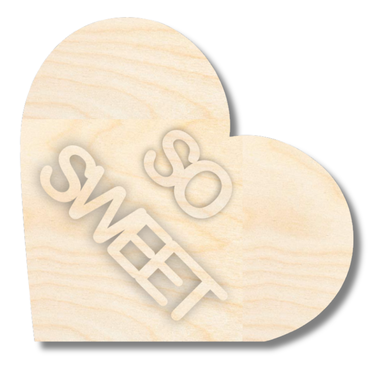 NEW Unfinished Wood Layered Conversation Heart Shelf Sitter | 6" Wide| 1/2" and 1/4" Wood | Wood Craft DIY