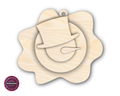 Unfinished Wood Melting Snowman with Top Hat 5pc. Set | JGrondz | DIY Craft Cutout | 4" | 1/4" Thick