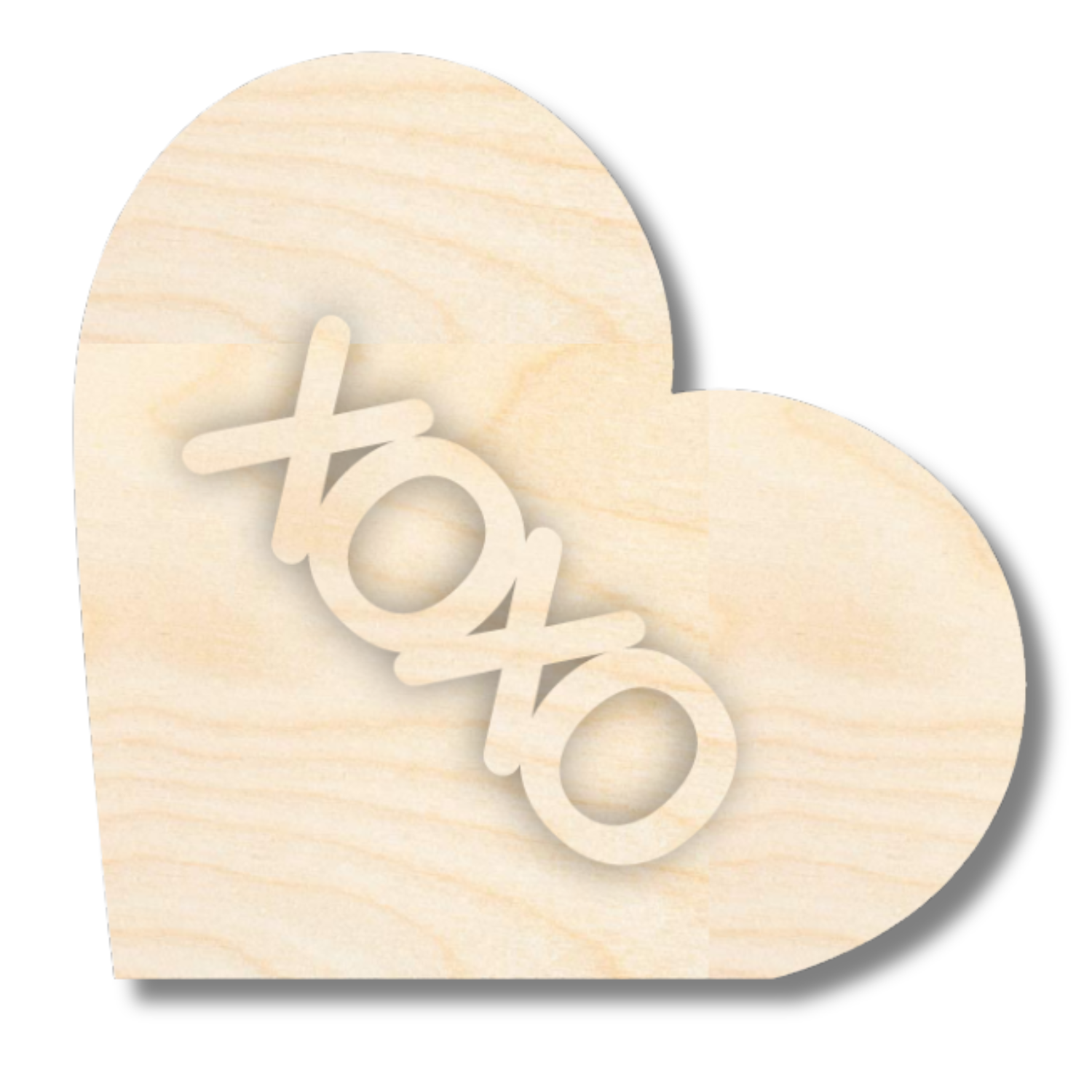 NEW Unfinished Wood Layered Conversation Heart Shelf Sitter | 6" Wide| 1/2" and 1/4" Wood | Wood Craft DIY