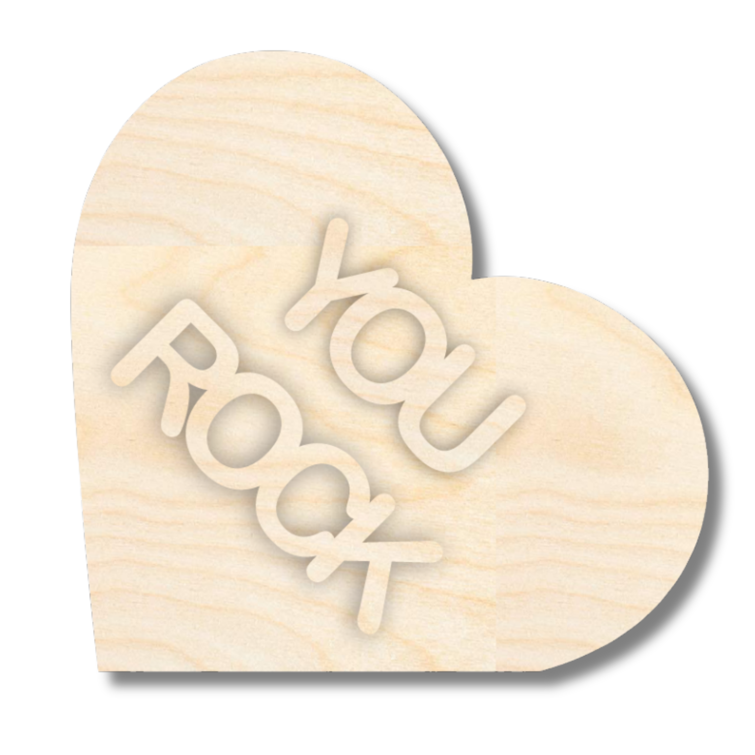 NEW Unfinished Wood Layered Conversation Heart Shelf Sitter | 6" Wide| 1/2" and 1/4" Wood | Wood Craft DIY