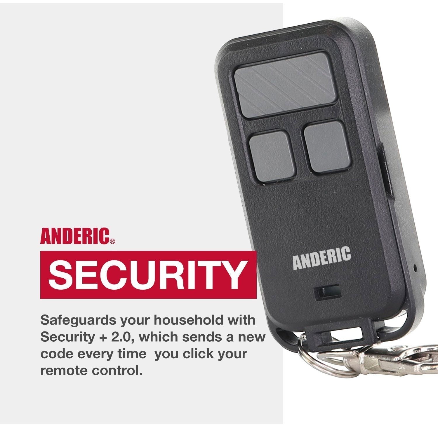 Substitute for Chamberlain 956EVC 3-Button Keychain For all Chamberlain with Learn key Garage Door Opener Remote Control [890MAX]