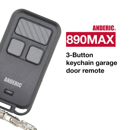 Anderic 890MAX Keychain Universal Garage Door Opener Remote Control for Purple, Yellow, Green, Red, and Orange Learning key