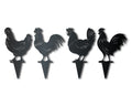 Metal Chicken Garden Stakes | Metal Garden Set | Outdoor | Up to 24" | Over 20 Color Options
