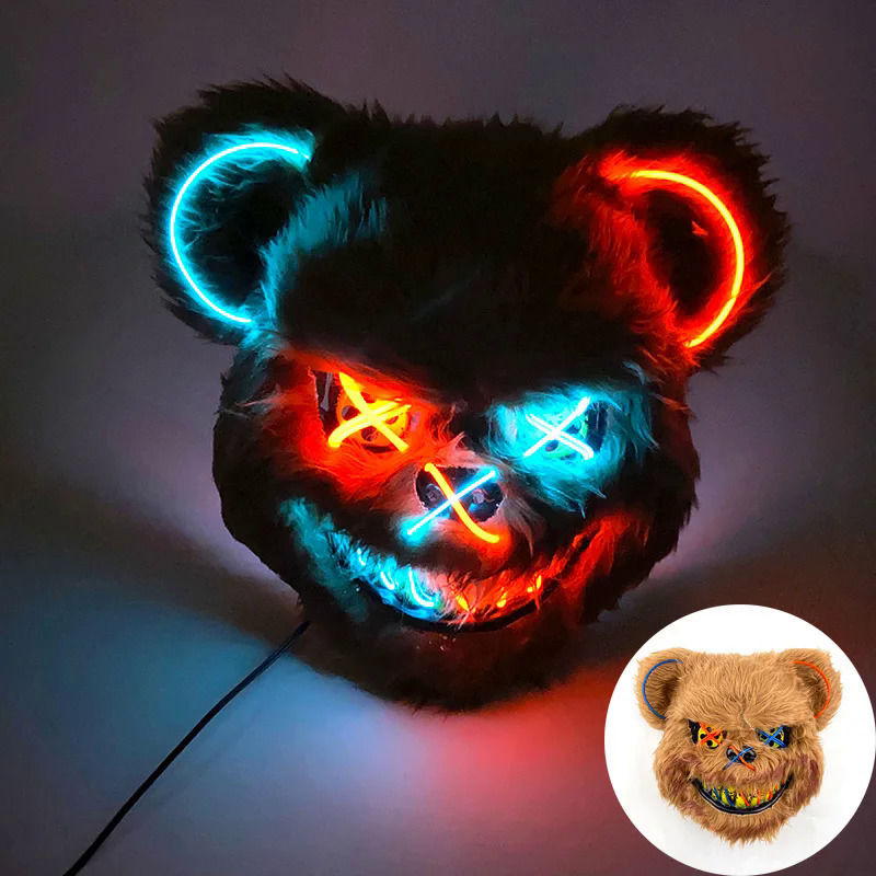 Halloween luminous bear mask