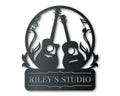Custom Metal Acoustic Guitar Duo Wall Art | Custom Metal Music Sign | Indoor Outdoor | Up to 46" | Over 20 Color Options
