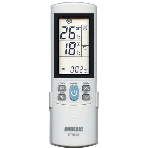 Anderic KTN828 (White) Universal Air Conditioner Remote Control for Mini Split, HVAC, Window, and Portable AC