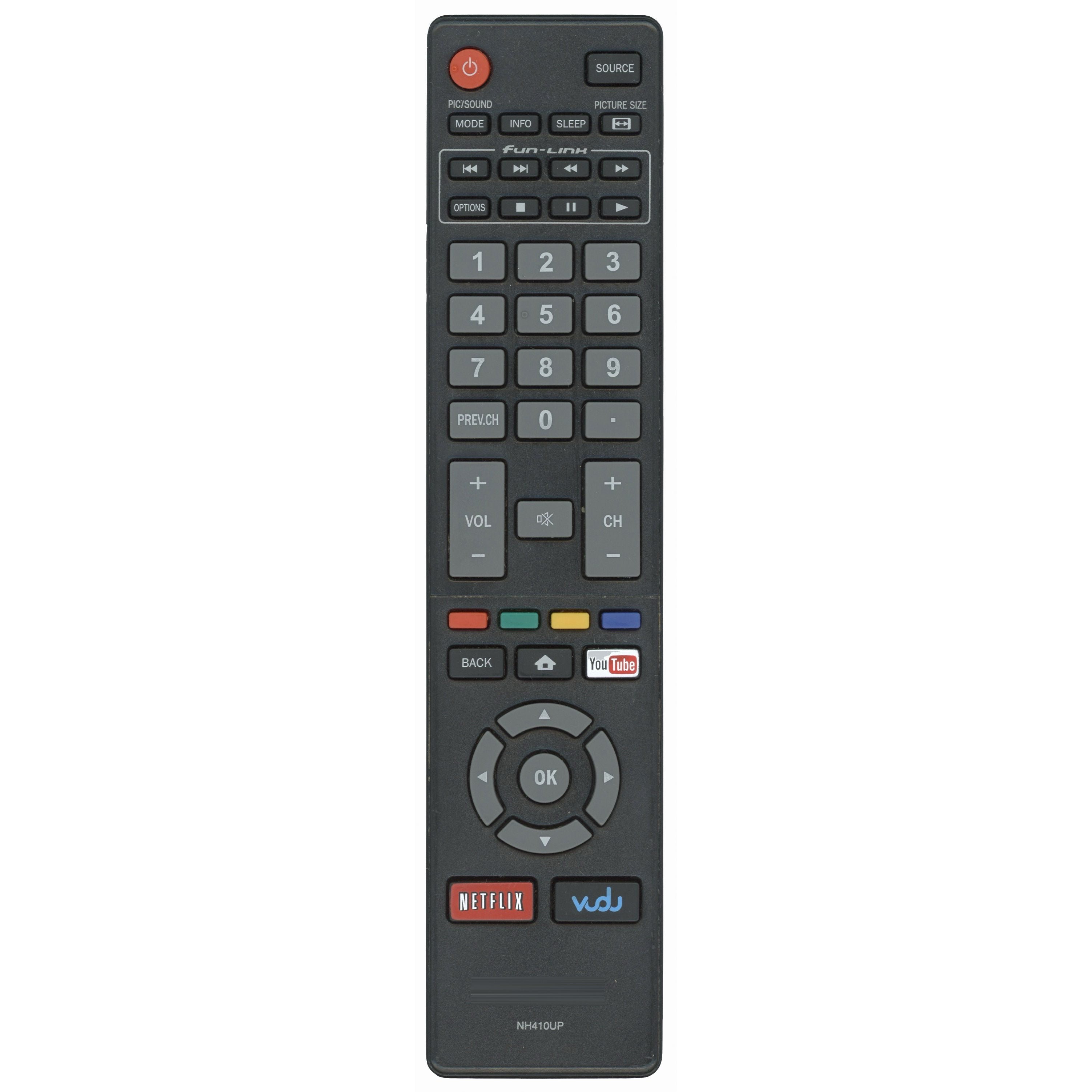 Magnavox NH410UP Smart TV Remote Control | Youtube | Netflix | Vudu - NH410UP