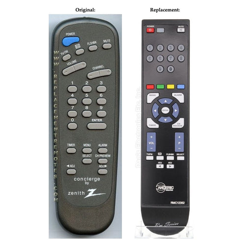 Anderic RMC12352 Replacement Master TV Remote Control for Zenith Commercial/Hospitality TVs
