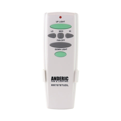 Anderic RR7078TUDL / HD6-UD (UC7078T) Ceiling Fan Remote Control for Hampton Bay | CHQ7078T | Up Light | Down Light