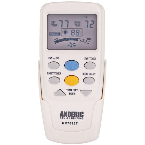 Anderic RR7096T Thermostatic Ceiling Fan Remote Control with Fan Timer Key | 303 MHz | CHQ7096T, CHQ8BT7096T