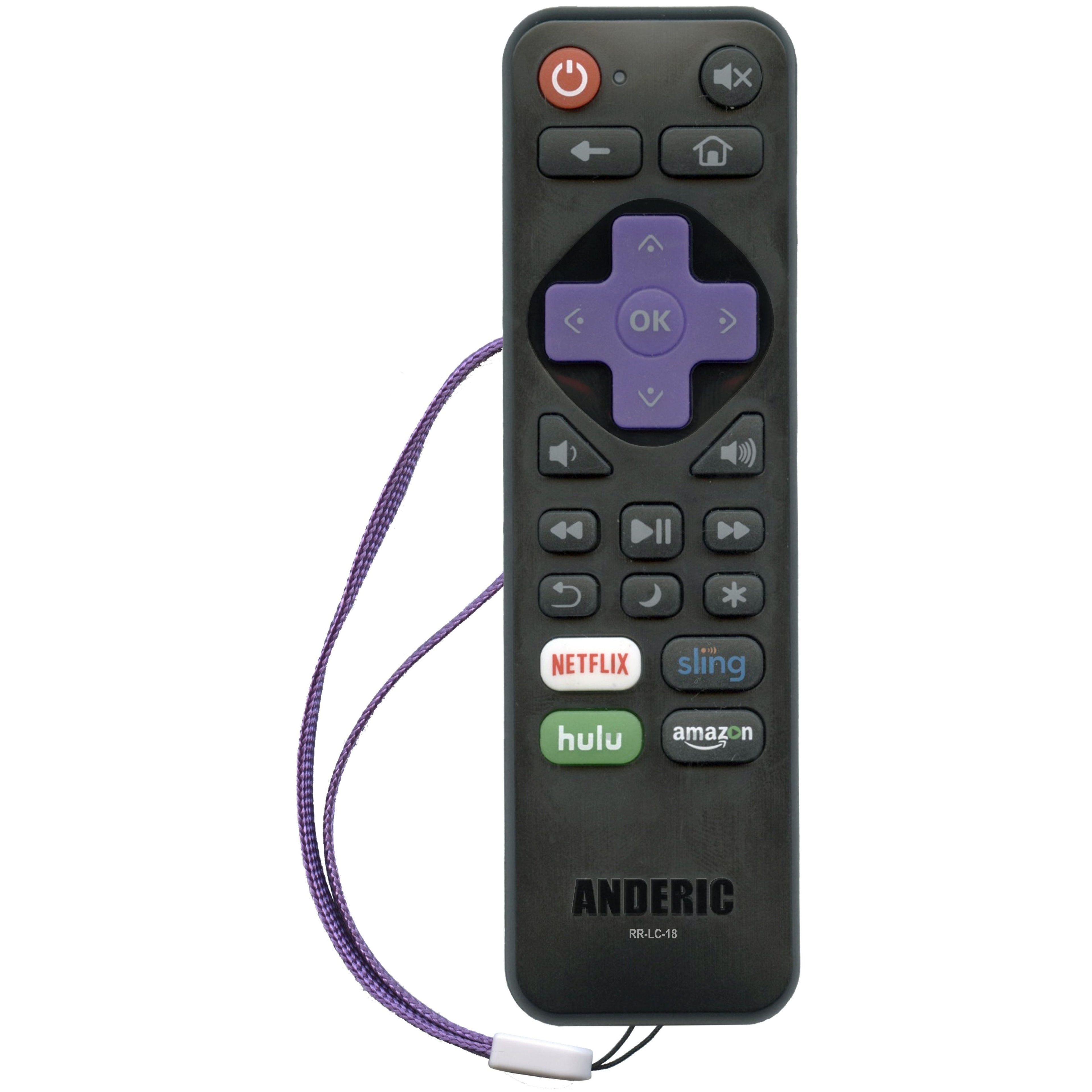 Hisense EN3B32HS Roku TV Remote Control | IR | Netflix | Amazon | Showtime | Sling - 194606