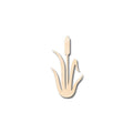 Unfinished Wood Cattail Shape - Plant - Craft - up to 46" DIY
